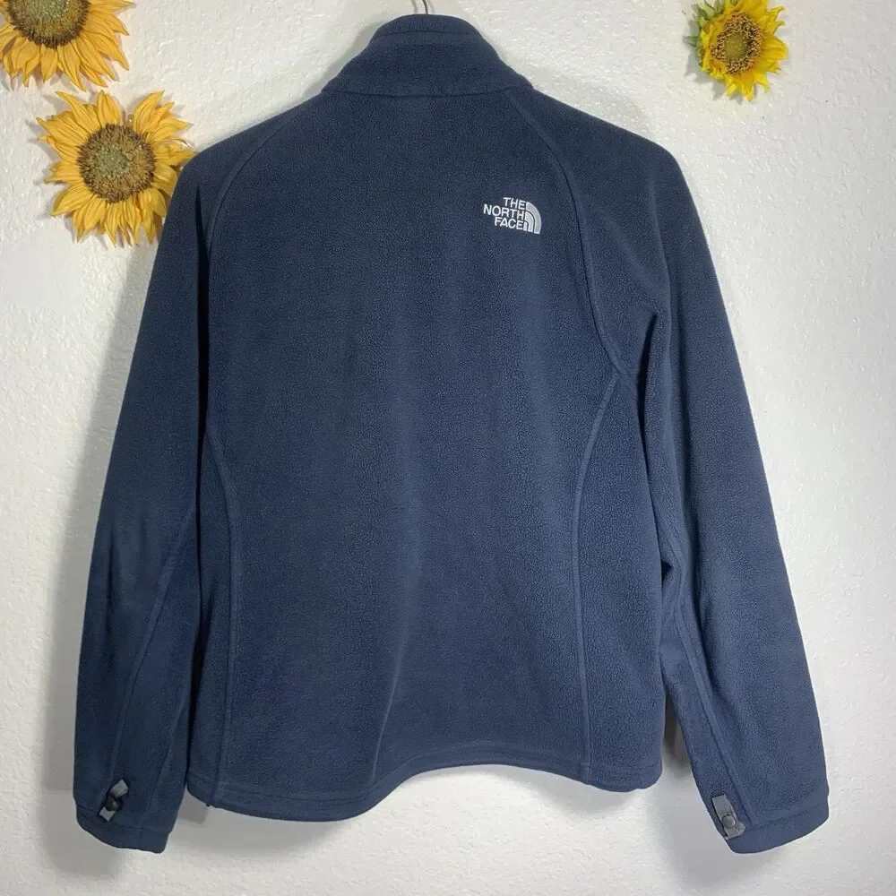 The North Face Mens Navy Blue Fleece Zippered Pockets Size Small